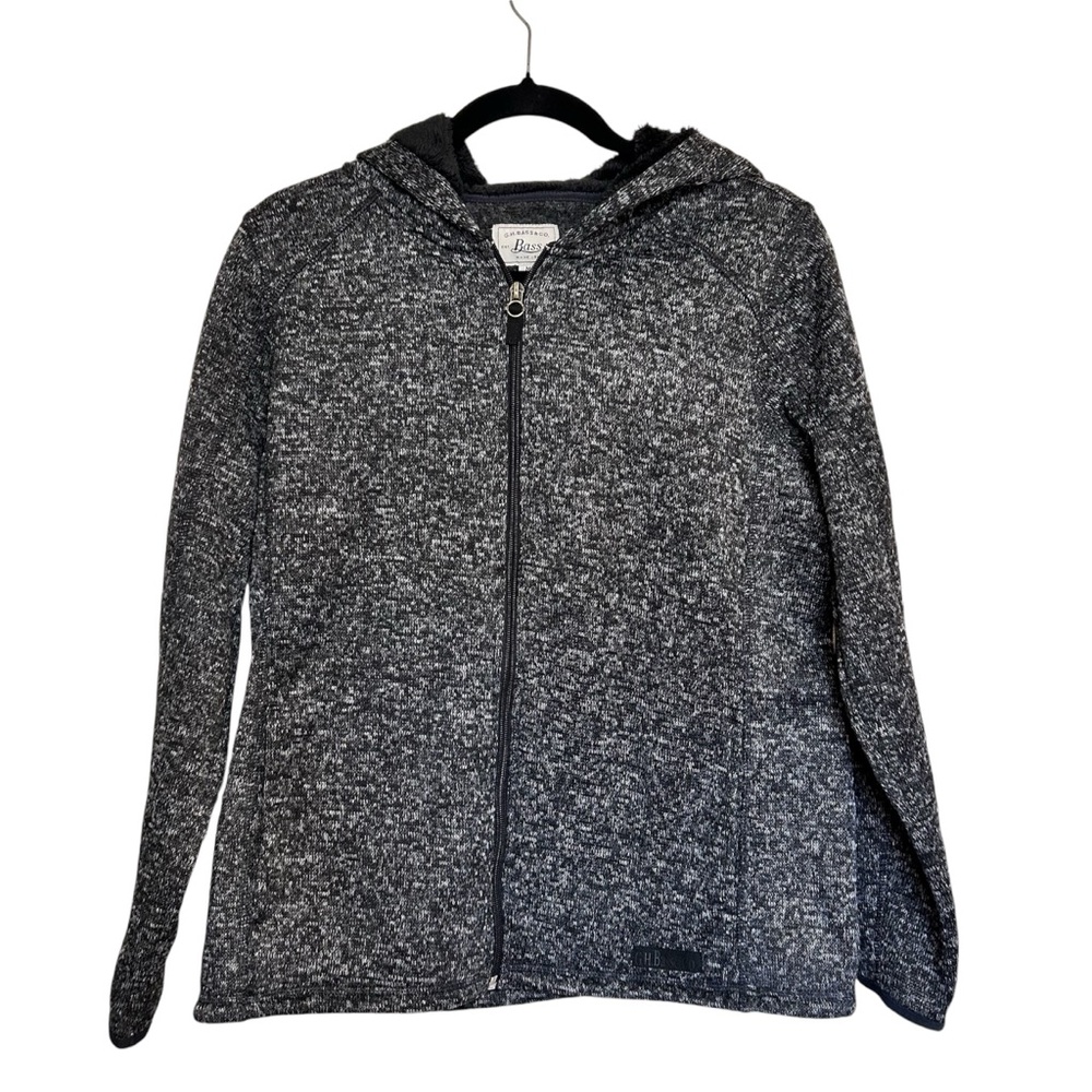G.H. Bass Full-zip Fleece-Lined Jacket, Black/White, Size M